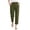 Y7-Camouflage Green, variant on Cotton Linen Dressy Pants for Women Cuffed Cropped Straight Leg Button Pants with Pockets Elastic High Waisted Trousers Loose Fit Summer Vacation Baggy Lounge Slacks,Sky Blue 2XL