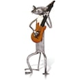 thumbnail image 1 of Escultura de metal de gato liwang tocando la guitarra decoración del hogar, 1 of 5