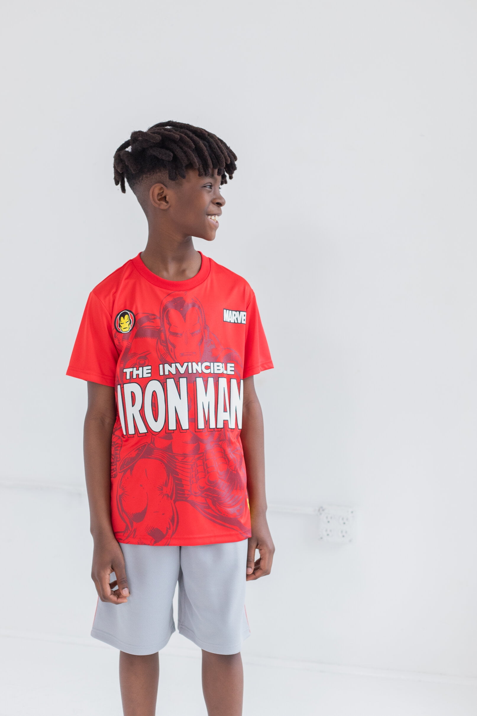 Marvel Avengers Iron Man Thor Black Panther Toddler Boys 3 Pack Athletic T-Shirts Toddler to Big Kid