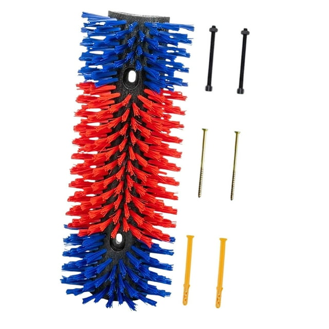 Cepillo rascador para ganado, cepillo resistente para vacas, ciervos y alces. azul rojo