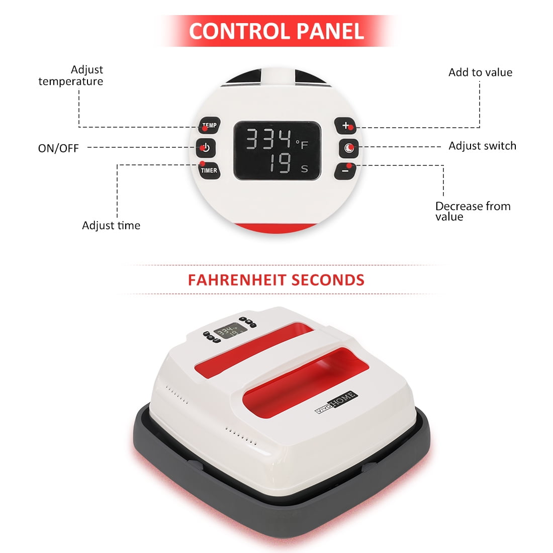 VIVOHOME 2 in 1 d igital Heat Press Machine Professional Multifunction