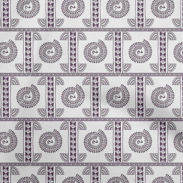 oneOone Velvet Light Brown Fabric Asian Floral Block Sewing Material Print Fabric by The Yard 58 Inch Wide