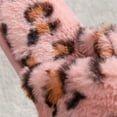 thumbnail image 6 of Womens Leopard Fuzzy Slippers Ladies Fashion Casual Memory Foam Open Toe House Shoes for Indoor and Outdoor Winter Warm Slip on, 6 of 7