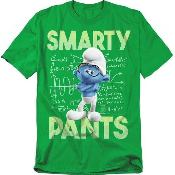 Smurfs T-Shirt Brainy Unisex Graphic Tee For Men & Women Kelly Green