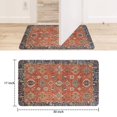 thumbnail image 6 of Retro Door Mat, 17 X 30 Inch Boho Orange Vintage Ethnic Farmhouse Welcome Doormat Decorative Home Floor Mat, Non Slip Rubber Back and Strong Water Absorption for Outdoor Indoor Entrance Decor, 6 of 6