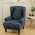 thumbnail image 4 of YOPTOP Chair Covers Slipcovers Stretch Wing Chair Covers Slipcovers Wingback Sofa Covers Armchair Covers Furniture Protector For Wingback Chair,bluegreyplaid, 4 of 5