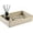 Beige, variant on ABCISI Leather Valet Tray, Modern Design Organizer Tray for Nightstand Desk, Trinket Dish Storage Key Bowl Decorative Trays for Perfume Phone Wallet Jewelry Watch, Bathroom Bedroom Vanity Tray, Grey