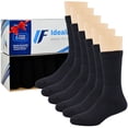 thumbnail image 1 of Calcetines de Vestir para Hombre IdealFit Negro Acolchado Largo 6 Pares, 1 of 6