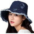 thumbnail image 1 of LinYooLi Chapeau Seau Chapeau de Soleil Chapeaux Seau pour Hommes Chapeau de Plage pour Femmes Chapeau de Pêcheur en Denim Décontracté Chapeau Pliable Mode Urbaine Randonnée, 1 of 4