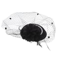 thumbnail image 1 of Minkissy Mini Black Fascinators Hat with Embellishment for Church 1Pack, 1 of 6
