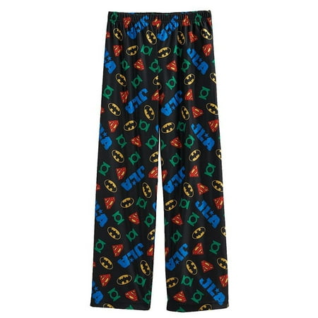 Justice League Little Boys' Lounge Pants, Black, Size: 8