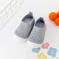 thumbnail image 5 of PRINxy Toddler Baby Boys Girls Cute Fashion Solid Color Hollow Out Breathable Soft Non-slip Toddler Shoes Gray 15-18 Months, 5 of 8