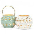 thumbnail image 2 of Openwork With Handle Metal Lantern, 2 of 2