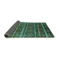 thumbnail image 2 of Ahgly Company Indoor Round Oriental Turquoise Blue Industrial Area Rugs, 5' Round, 2 of 4