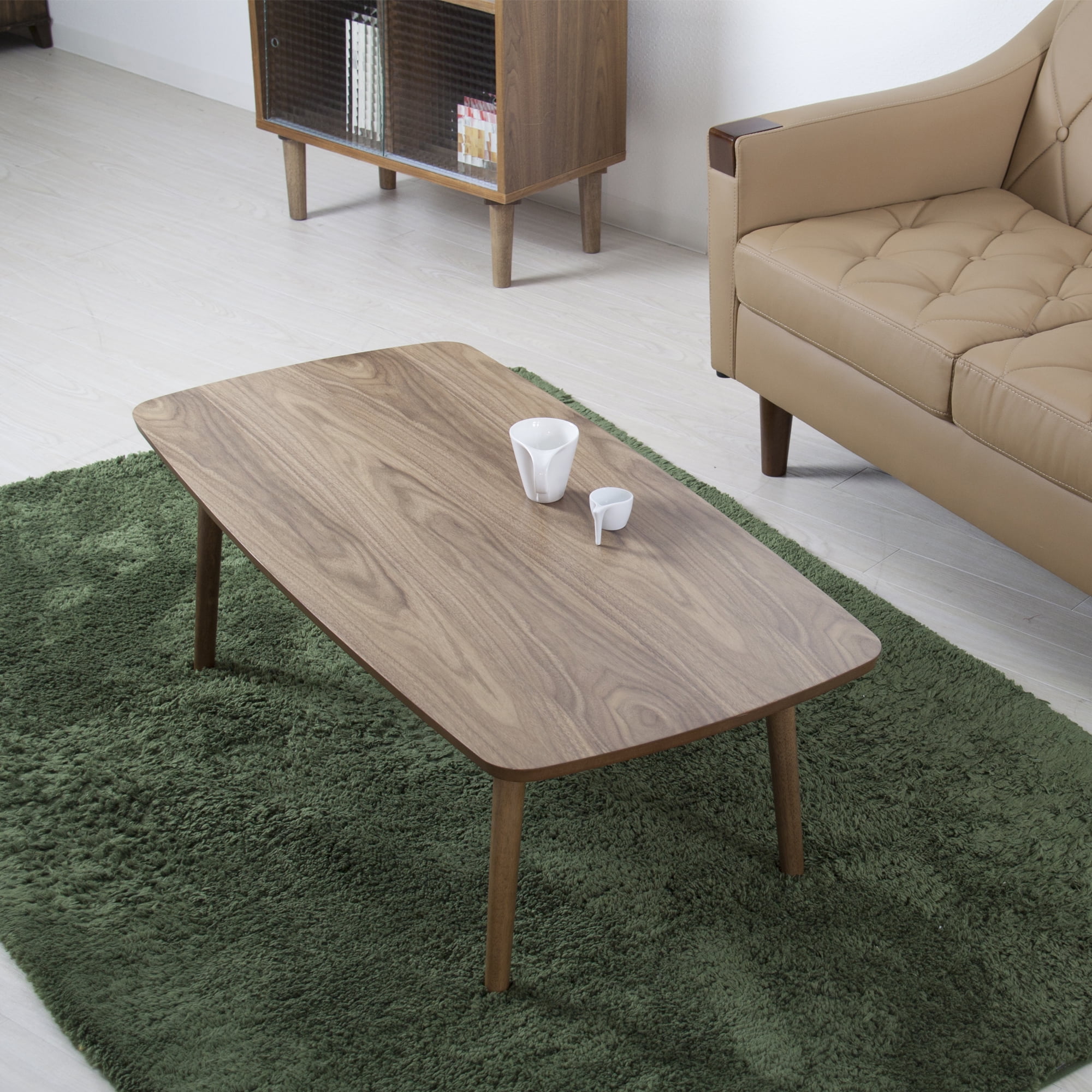 AZUMAYA TAC-229WAL Folding Legs Coffee Center Table, x