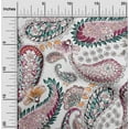 thumbnail image 2 of oneOone Cotton Poplin White Fabric Asian Paisley Craft Projects Decor Fabric Printed By The Yard 42 Inch Wide, 2 of 4