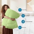 thumbnail image 5 of 100% Cotton All Season 1pc Box Stitched Comforter, Duvet Insert Cover, Pattern Solid Sage Color Super King (120"x120") Size Machine Washable Lightweight, 5 of 6