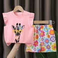 thumbnail image 4 of Amidoa Girls 2 Piece Outfits Summer Clothes Cute Graphic Tank Top and Casual Shorts Kids Clothing Sets Black Size 18, 4 of 5