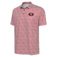 thumbnail image 2 of Men's Antigua Scarlet San Francisco 49ers Field Ditsy Polo, 2 of 3
