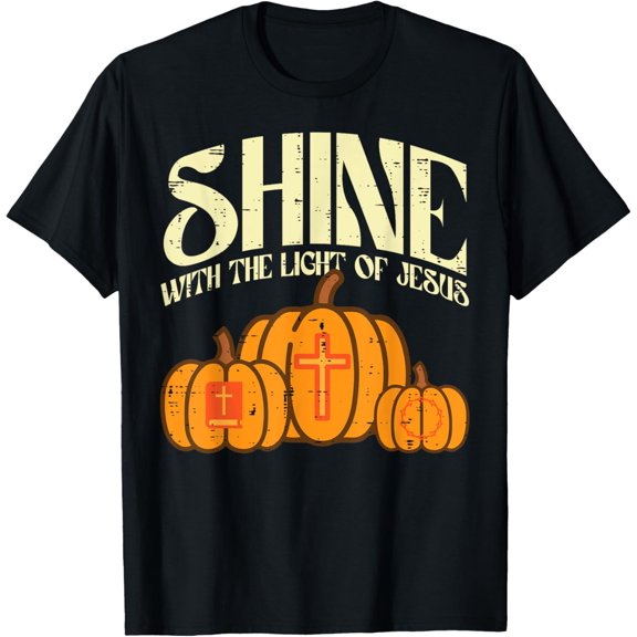 Halloween Shine Light Jesus Costume Christian Men Women Kids T-Shirt