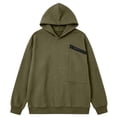 thumbnail image 5 of Tqcoqu Women's Hooded Sweatshirt with Zip Chest Pocket,Drop Shoulder Long Sleeve Casual Pullover Tops,2026 Fall Winter Trendy Clothes,Army Green Women's S-XXXL, 5 of 7