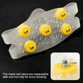 thumbnail image 6 of Hyasfey 1 Pair Clear Ice Cleats Shoes Crampons with 5 Metal Studs Men Women Winter Outdoor Walking Ice Snow Traction Grips Elastic Non-slip Shoes Boot Spikes Grippers, 6 of 7