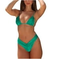thumbnail image 1 of Women's Triangle String Bikini Set Sexy Tie Back Two Piece Swimsuit Cute Spaghetti Strap Bathing Suit, 1 of 4