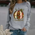 thumbnail image 2 of Lilgiuy Sales Online Women's Thanksgiving Print Long-sleeved Sweatshirt Casual Blouse Pullover, 2 of 4