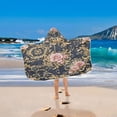 thumbnail image 5 of YAZAOO Towels Kids Hooded Beach Towel Floral Pink Roses Gold Filigree Pool Bath Towel Soft, 5 of 7