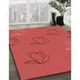 thumbnail image 2 of Ahgly Company Indoor Rectangle Patterned Ferrari Red Area Rugs, 2' x 4', 2 of 6