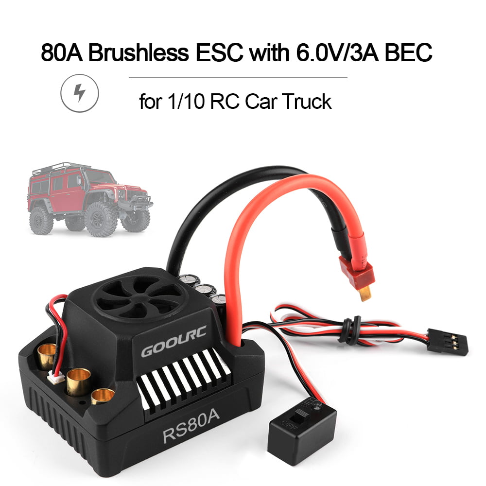 80A ESC Sensored Brushless Speed Controller for 1/8 1/10 RC Car RC Buggy Truck 