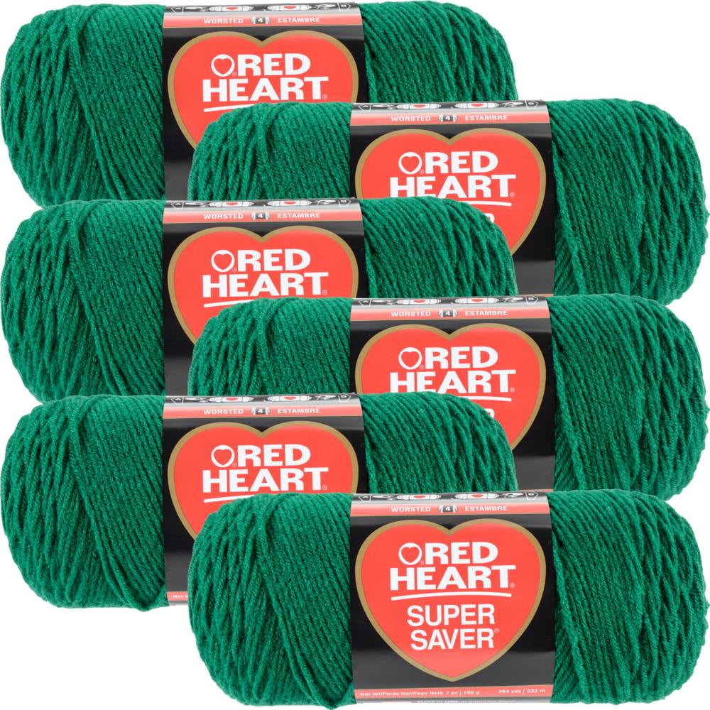 Red Heart Super Saver YarnPaddy Green, Multipack Of 6