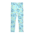 thumbnail image 4 of joogoo Girls' Leggings Tennis Racket Ball on Blue Yoga Pants 6T, 4 of 8