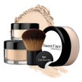 thumbnail image 1 of Kit de 4 piezas de tamaño completo (Feria 2) Maquillaje mineral Base suelta translúcida mate + Brocha Kabuki + Corrector + Polvos fijadores de acabado + Cara desnuda total SPF 30 Todo tipo de piel R, 1 of 5
