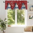 thumbnail image 6 of Let it Valances for Windows, 60 x 18in, Snow Christmas Snowman Snowflake Red Rod Pocket Kitchen Valance Curtain Light Filtering Window Treatments for Living Room Bedroom, 1 Panel, 6 of 7