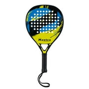 Pop Tennis Paddle Carbon Fiber with EVA Memory Flex Foam Beach Tennis Racquets 18" x 10.2" Yellow