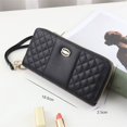 thumbnail image 3 of ZAXARRA Women Slimming Wallet, Leather Solid Color Triple Folding Zipper Bag Storage Money Pack, 3 of 5