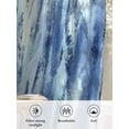 thumbnail image 6 of Sheer Curtains 63 Inch Length, Navy Blue Vintage Semi Sheer Curtains Light Filtering Window Treatment, Stripes Painting Retro Abstract Art Privacy Voile Drapes for Living Room Bedroom 52x63 Inch, 6 of 7