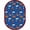 Blue, variant on Bookworm Blue 5 ft.4 in. x 7 ft.8 in. Oval  WearOn Nylon Machine Tufted- Cut Pile Just for Kids Rug
