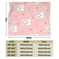 thumbnail image 3 of DouZhe Ultra-Soft Micro Fleece Lightweight Flannel Bed Blanket, Cartoon Pink Pretty Rabbit Print Cozy Warm Throw Blankets, 40"x30", 3 of 7