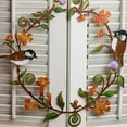 thumbnail image 3 of Metal Garden Art Wreath Titmouse Metal Bird Window Hanging Wreath Iron Wreath, 3 of 7