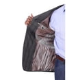 thumbnail image 3 of Prontomoda Men's Gray Plaid 100% Wool Slim Fit Blazer Sport Coat, 3 of 4