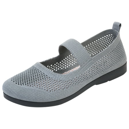 

Quealent Adult Women Shoes for Women Casual Summer Shoes Women Casual Shoes Fashionable New Pattern Simple Solid Womens Casual Slip On Shoes Print Grey 7.5