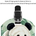 thumbnail image 4 of Square 2Pack PU Leather Panda Cruise Luggage Tag with Privacy Cover and Name ID Tag for Travel Handbags Backpacks Luggage Tags, 4 of 6