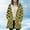 Yellow, variant on FDGIU Women's Oversized Plaid Flannel Shacket - Sherpa Lined Zip Up Hooded Warm Jacket