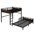 thumbnail image 6 of Harper & Bright Designs Metal Bunk Bed Full over Full with Stairs for Boys and Girls, Vintage Loft Bed with Guardrails for Bedroom, Black+Vintage, 6 of 12