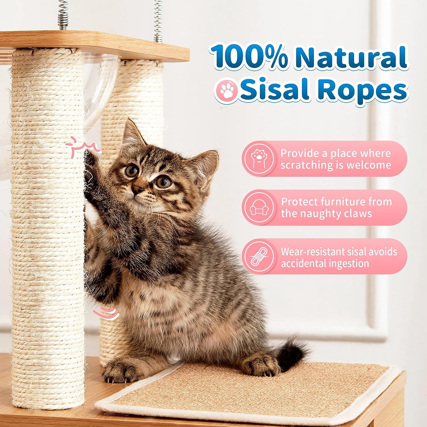 Made4Pets 35" Extra Tall Cat Tree Heavy Duty Condo with Scratch Post and Ramp