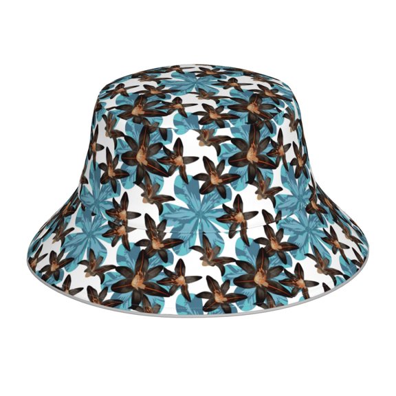 Rocae Lilies Flowers for reflective Bucket Hat for Men Women Summer Beach Travel Summer Cap