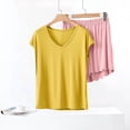 thumbnail image 5 of Womens Modal Pajamas Sets with Short Comfy Sleepwear Cap Sleeve Tops Nightwear 2 Piece Pjs Loungewear, 5 of 5