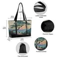 thumbnail image 2 of FORMRS Canvas Laptop Tote Bag for Women with 15.6" Computer Compartments Shoulder Handbag, Pine Tree Rainbow, 2 of 7